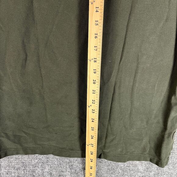 Duluth Trading Shirt Mens Medium Green Polo Work Workwear Rugby Heavyweight - Picture 6 of 8